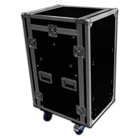 10u x 16u Mixer Rack Twin Table Flight Case